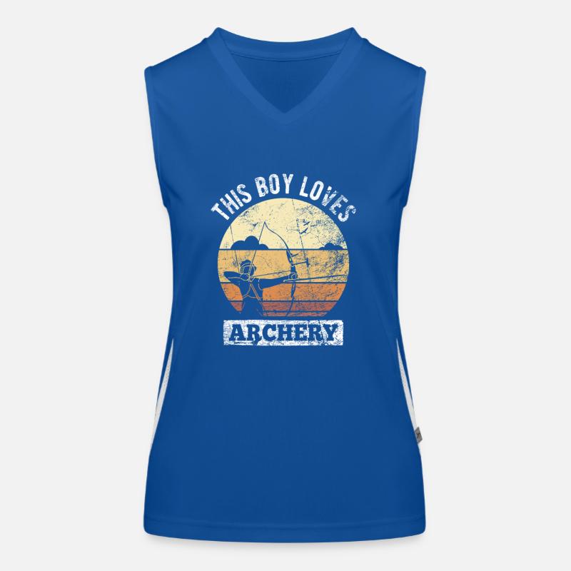 Retro archer archery bow Women's Functional Contrast Tank Top