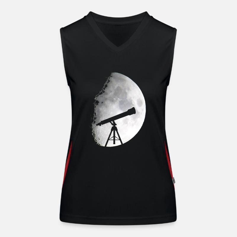 Telescope Space - Women's Functional Contrast Tank Top - black/red