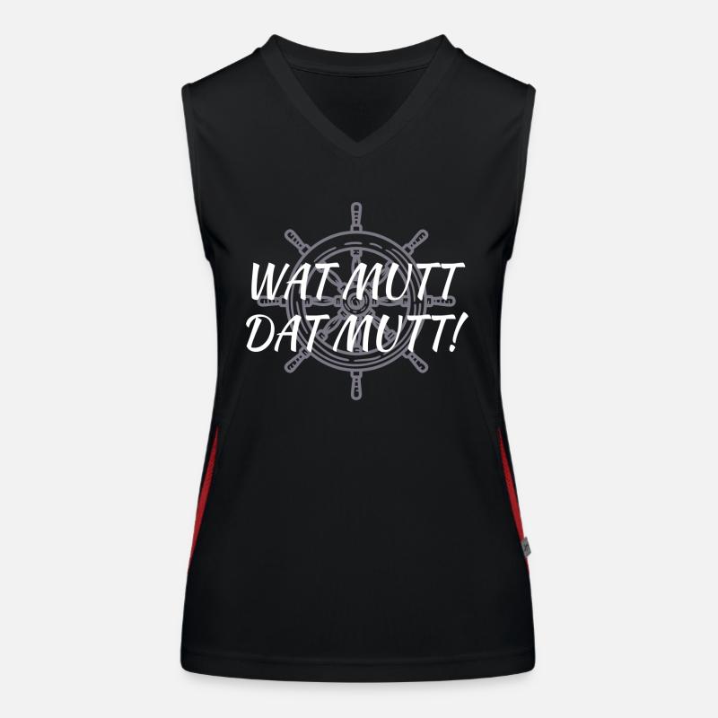 Wat Mutt Dat Mutt Funktionelles Kontrast-Tank Top für Frauen