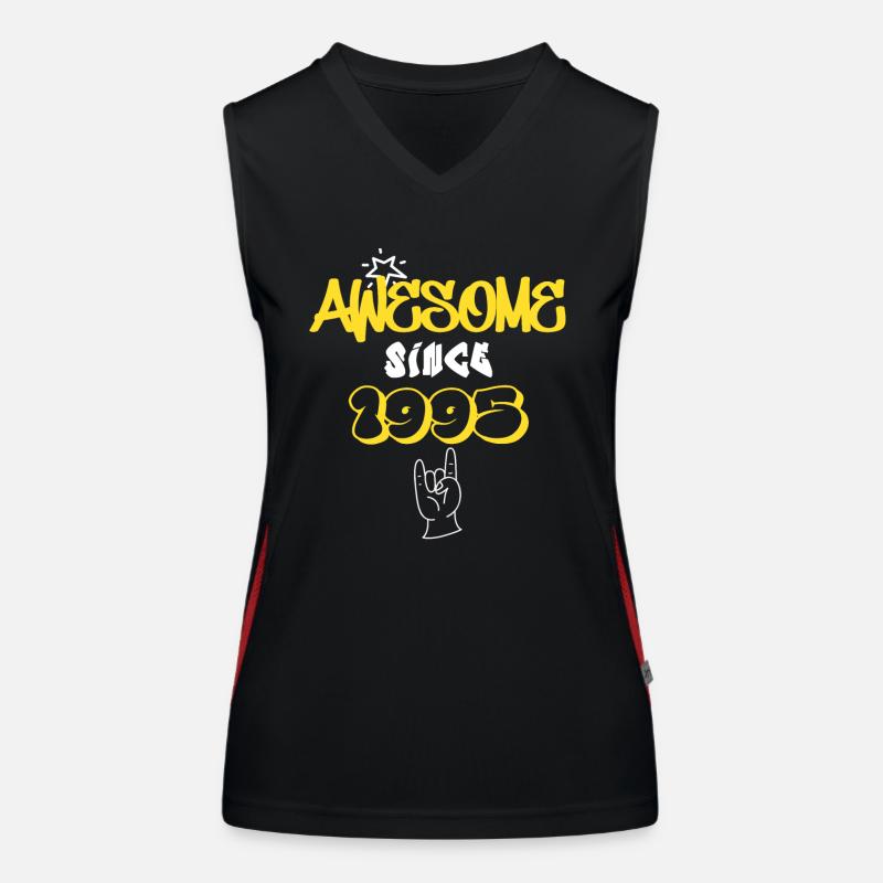 Awesome since 1995 graffiti style Women's Functional Contrast Tank Top