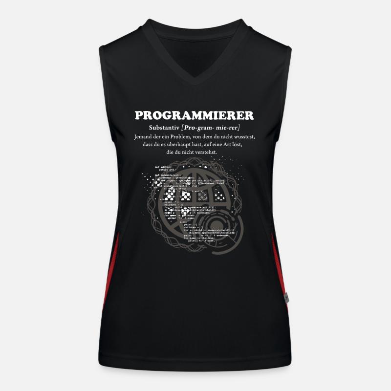 Programmierer Duden Funktionelles Kontrast-Tank Top für Frauen