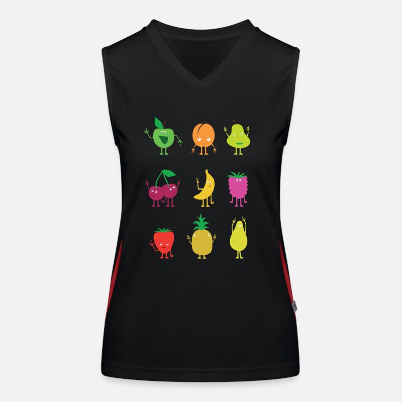 Fruechtchen - Women's Functional Contrast Tank Top - black/red