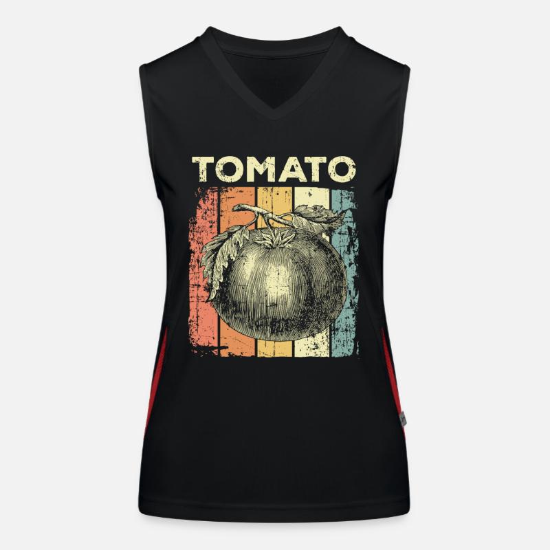 Tomate Funktionelles Kontrast-Tank Top für Frauen