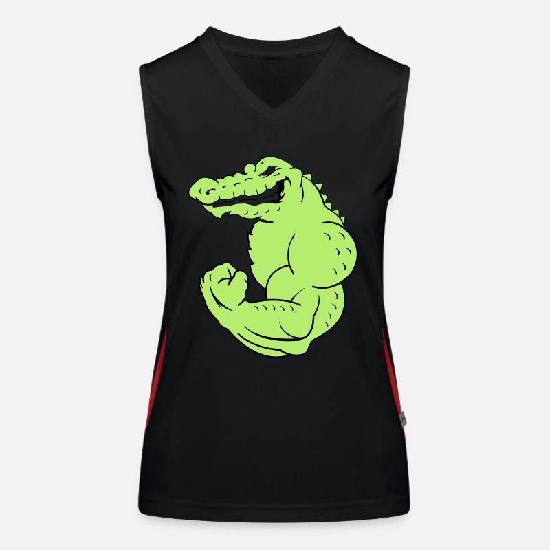 strong_crocodile_2 Débardeur respirant contrasté Femme