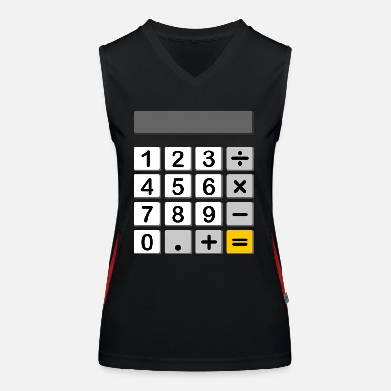 Calculatrice comme un carnaval et un costume de carnaval Débardeur respirant contrasté Femme