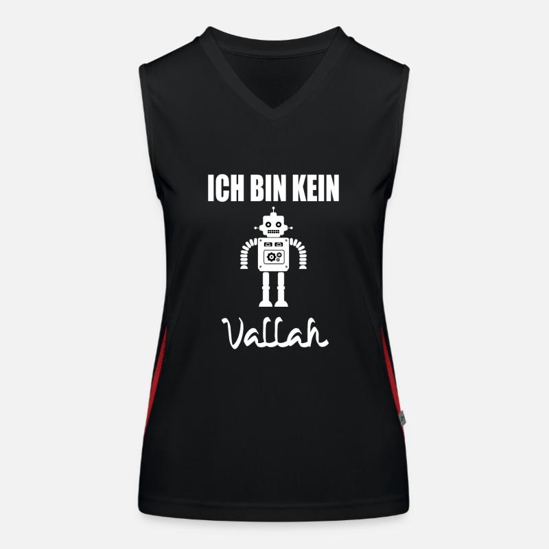 Ich bin kein Roboter, Vallah. Funktionelles Kontrast-Tank Top für Frauen