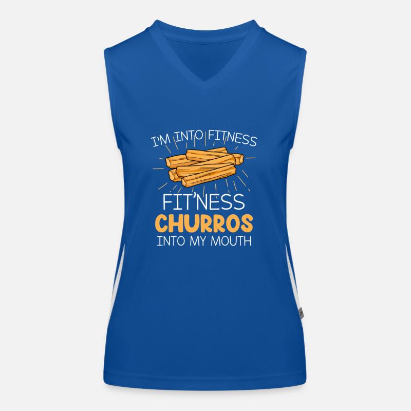 Churro Geschenk Mexico Essen Funktionelles Kontrast-Tank Top für Frauen