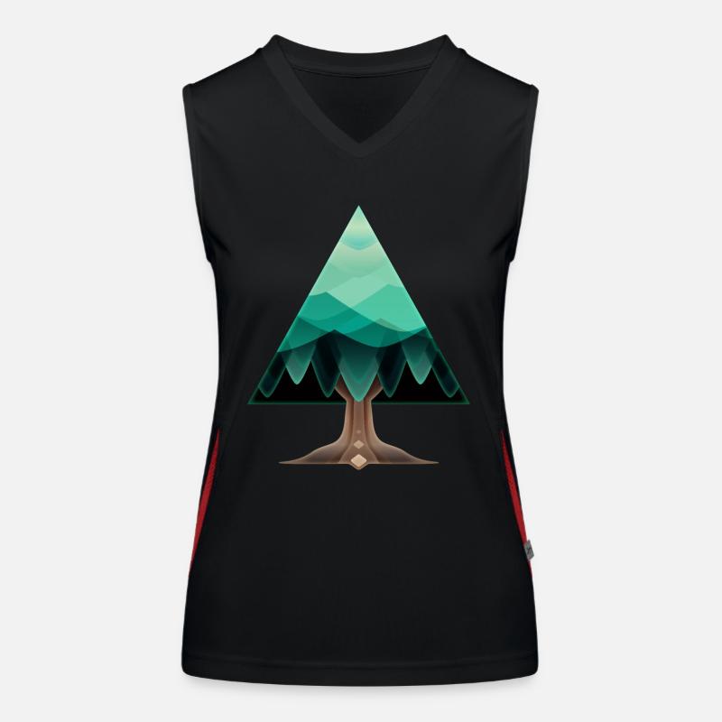 The triangular tree Women's Functional Contrast Tank Top