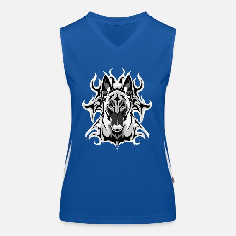 Malinois-Blitz Funktionelles Kontrast-Tank Top für Frauen