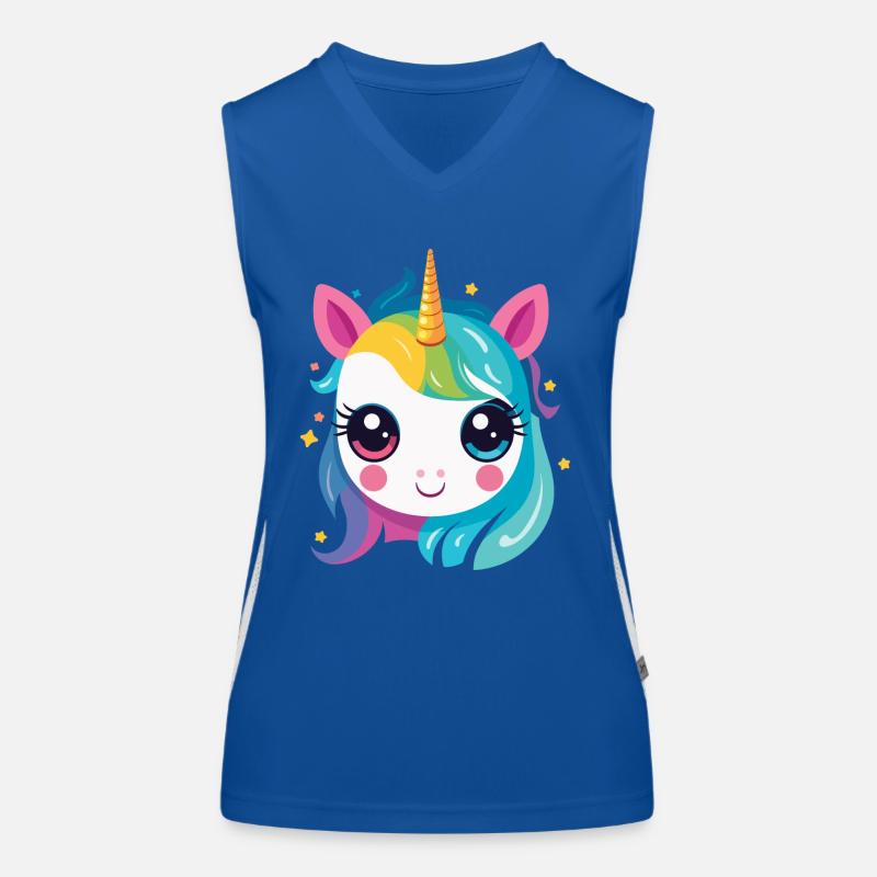 Une licorne arc-en-ciel Débardeur respirant contrasté Femme