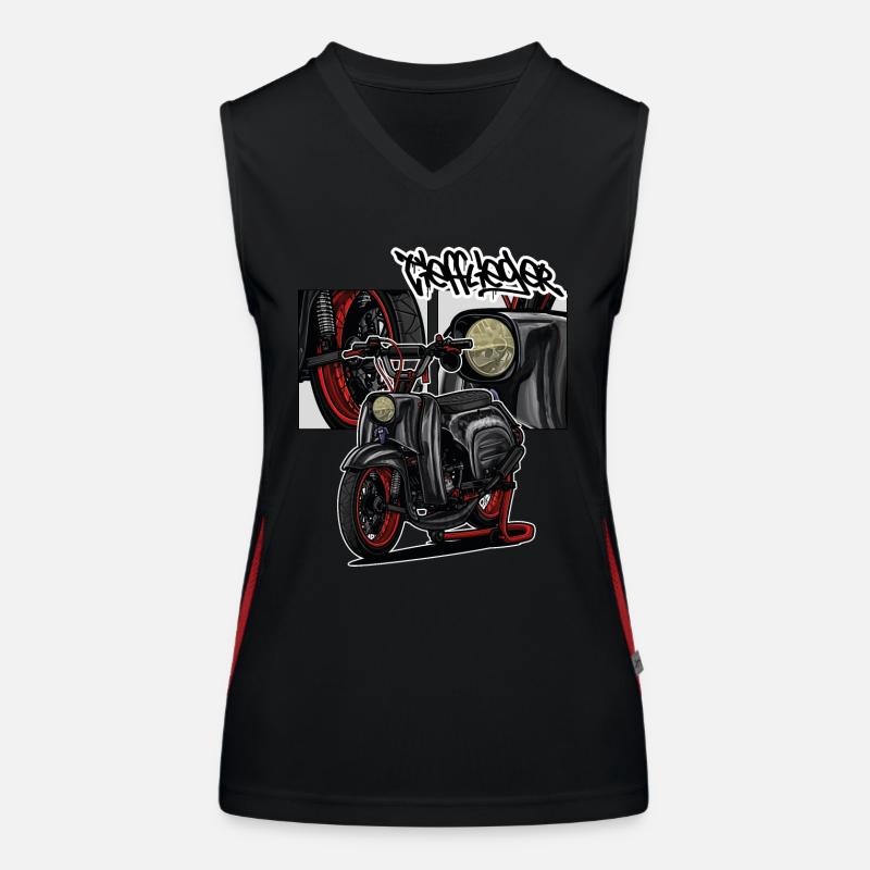 Schwalbe (black) // Illustration Funktionelles Kontrast-Tank Top für Frauen