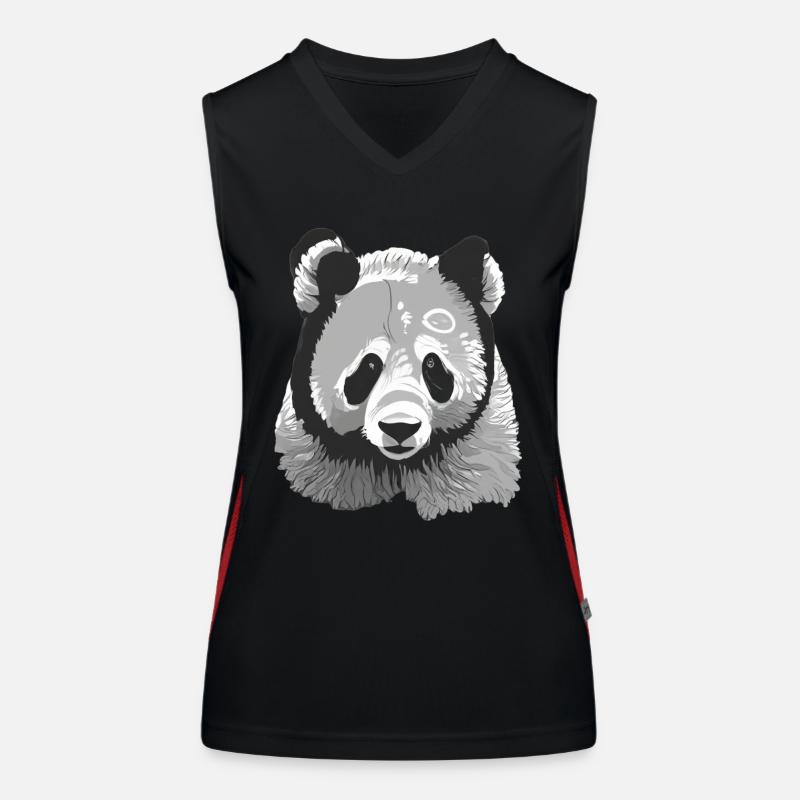 Bébé Panda Stylisé Débardeur respirant contrasté Femme