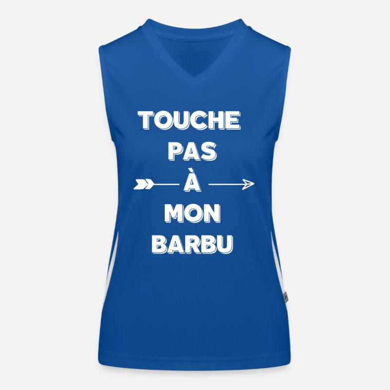 Touche pas à mon barbu Débardeur respirant contrasté Femme