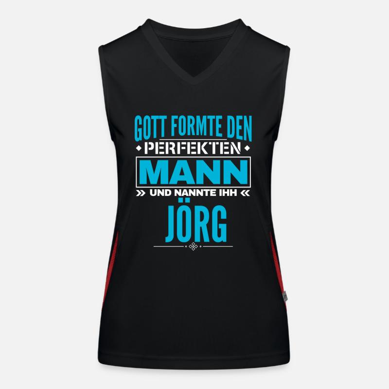 Jörg Name Design Funktionelles Kontrast-Tank Top für Frauen