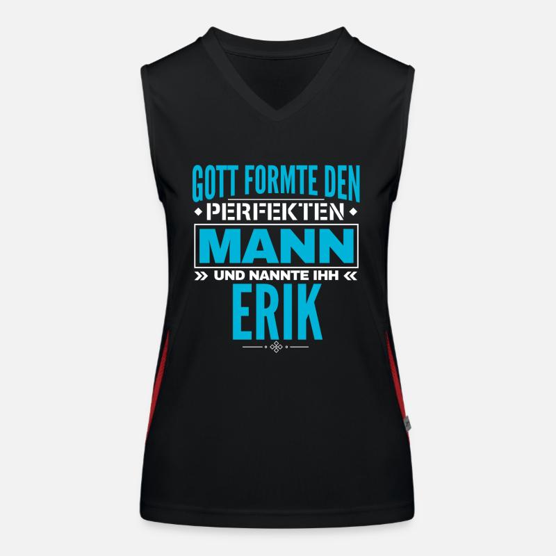 Erik Name Design Funktionelles Kontrast-Tank Top für Frauen