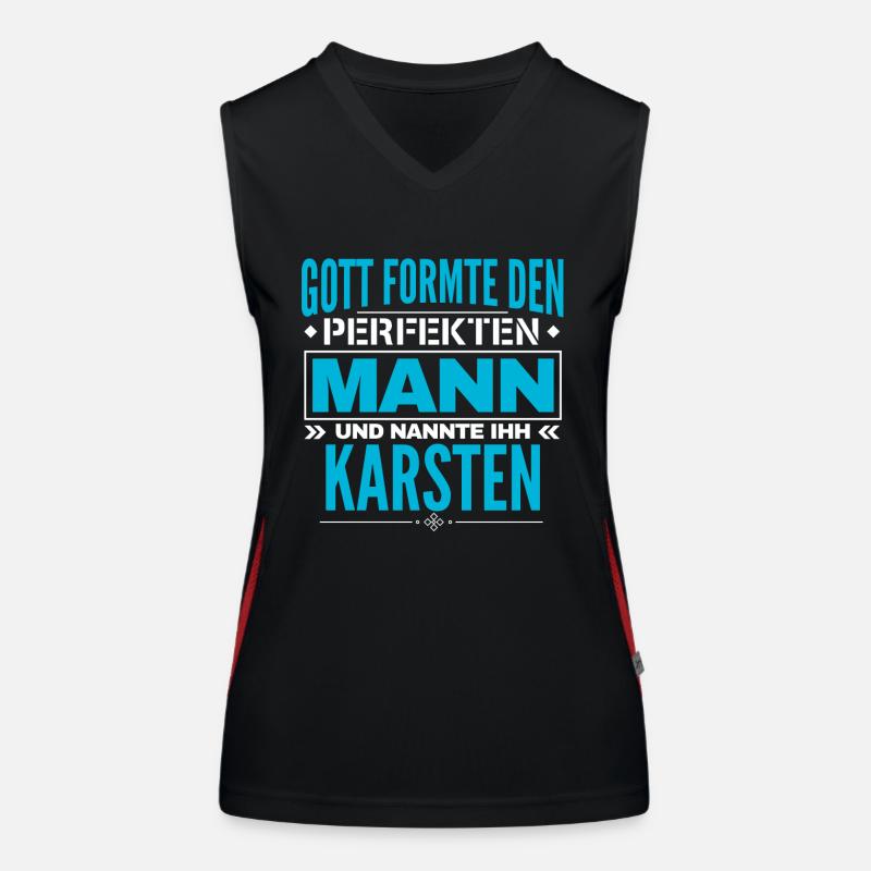 Karsten Name Design Funktionelles Kontrast-Tank Top für Frauen