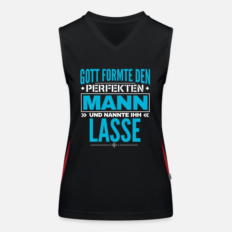 Lasse Name Design Funktionelles Kontrast-Tank Top für Frauen