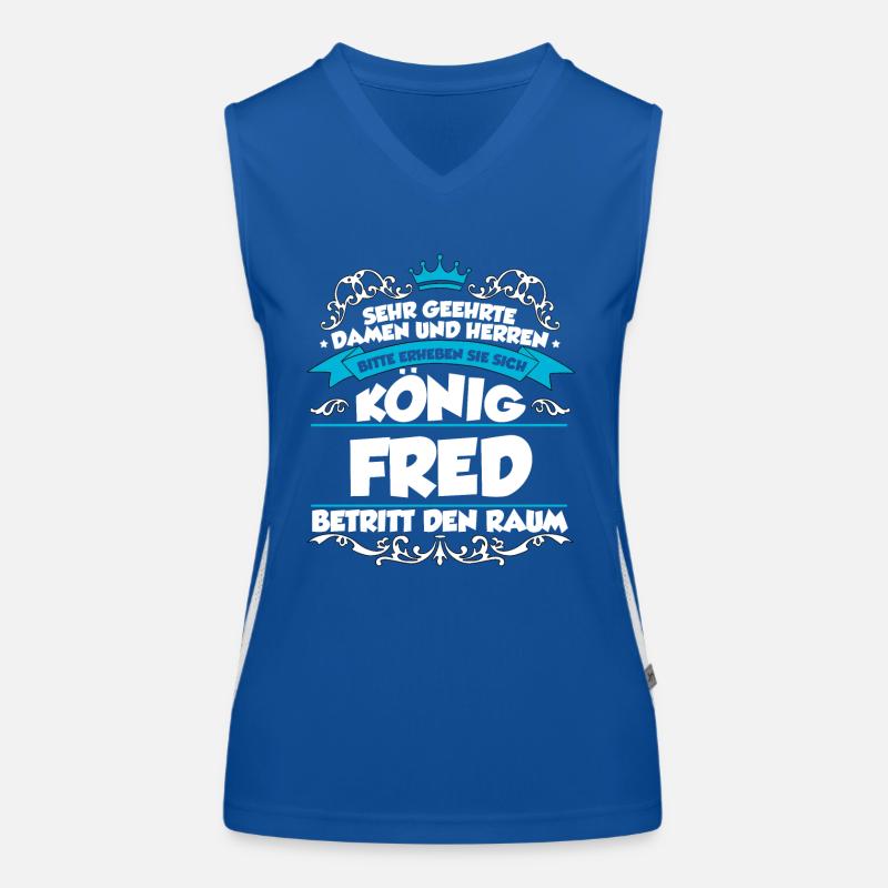 Fred Name Design Funktionelles Kontrast-Tank Top für Frauen