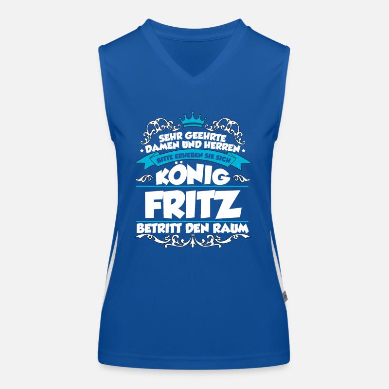 Fritz Name Design Funktionelles Kontrast-Tank Top für Frauen