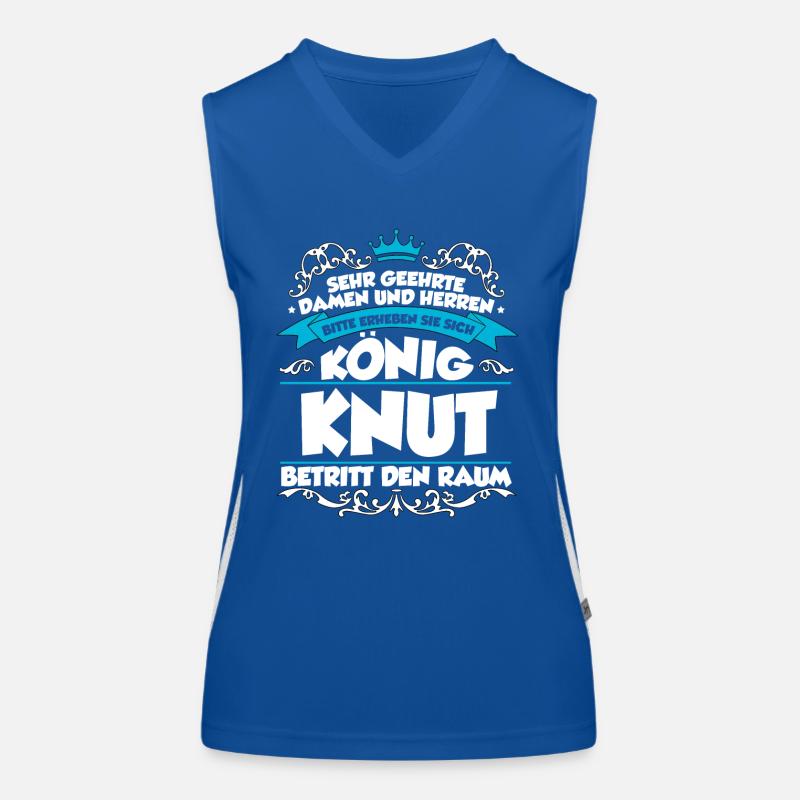 Knut Name Design Funktionelles Kontrast-Tank Top für Frauen