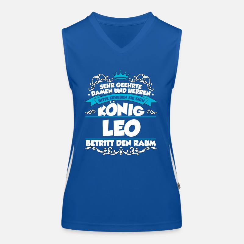 Leo Name Design Funktionelles Kontrast-Tank Top für Frauen