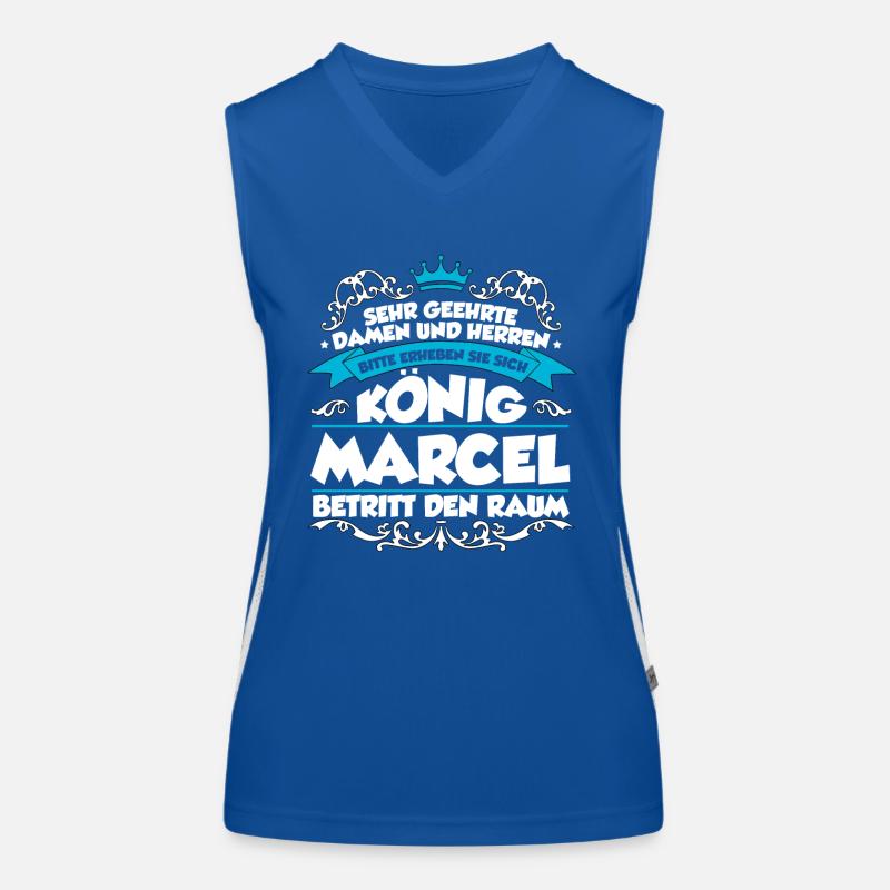 Marcel Name Design Funktionelles Kontrast-Tank Top für Frauen