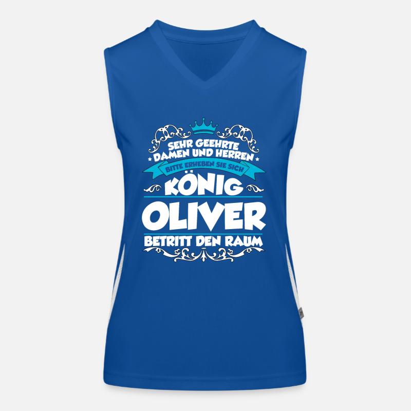 Oliver Name Design Funktionelles Kontrast-Tank Top für Frauen