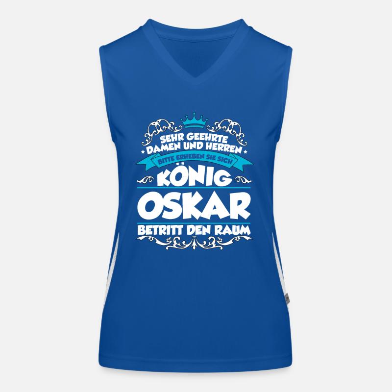 Oskar Name Design Funktionelles Kontrast-Tank Top für Frauen