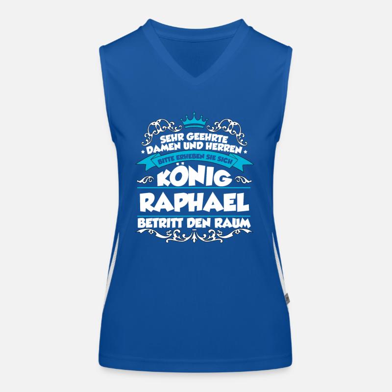 Raphael Name Design Funktionelles Kontrast-Tank Top für Frauen
