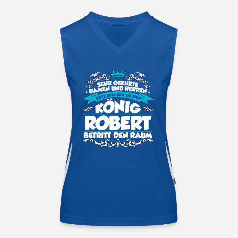 Robert Name Design Funktionelles Kontrast-Tank Top für Frauen