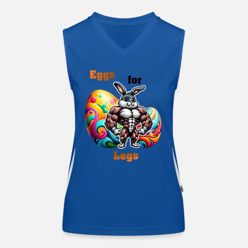 Eggs for Legs Funktionelles Kontrast-Tank Top für Frauen