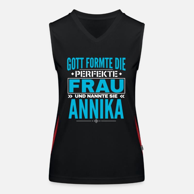 Conception du nom d’Annika Débardeur respirant contrasté Femme