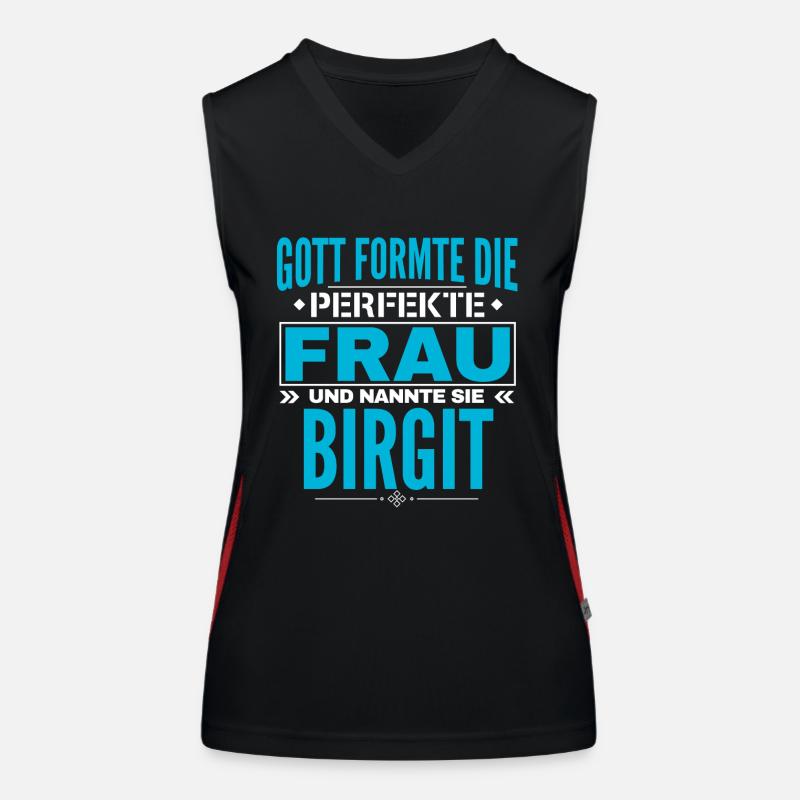 Conception du nom Birgit Débardeur respirant contrasté Femme