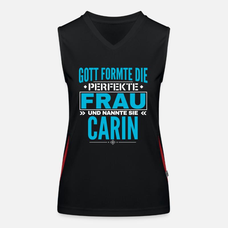 Conception du nom Carin Débardeur respirant contrasté Femme