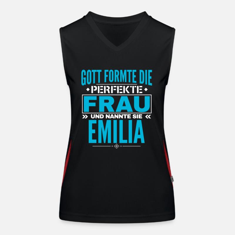 Conception du nom Emilia Débardeur respirant contrasté Femme