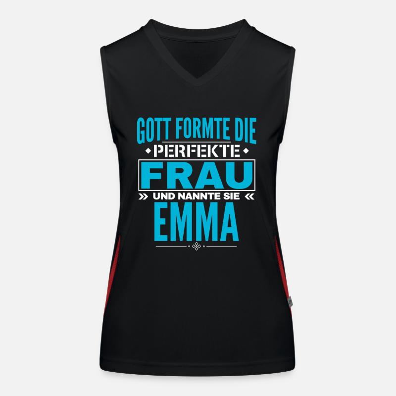 Conception du nom d’Emma Débardeur respirant contrasté Femme