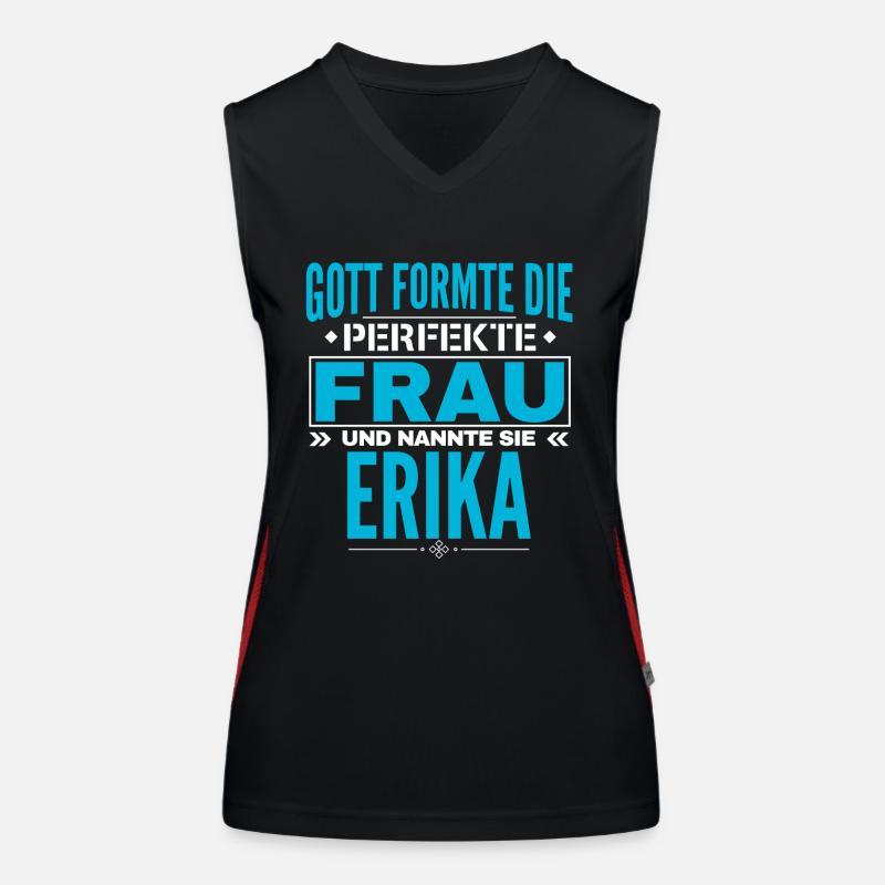 Conception du nom d’Erika Débardeur respirant contrasté Femme