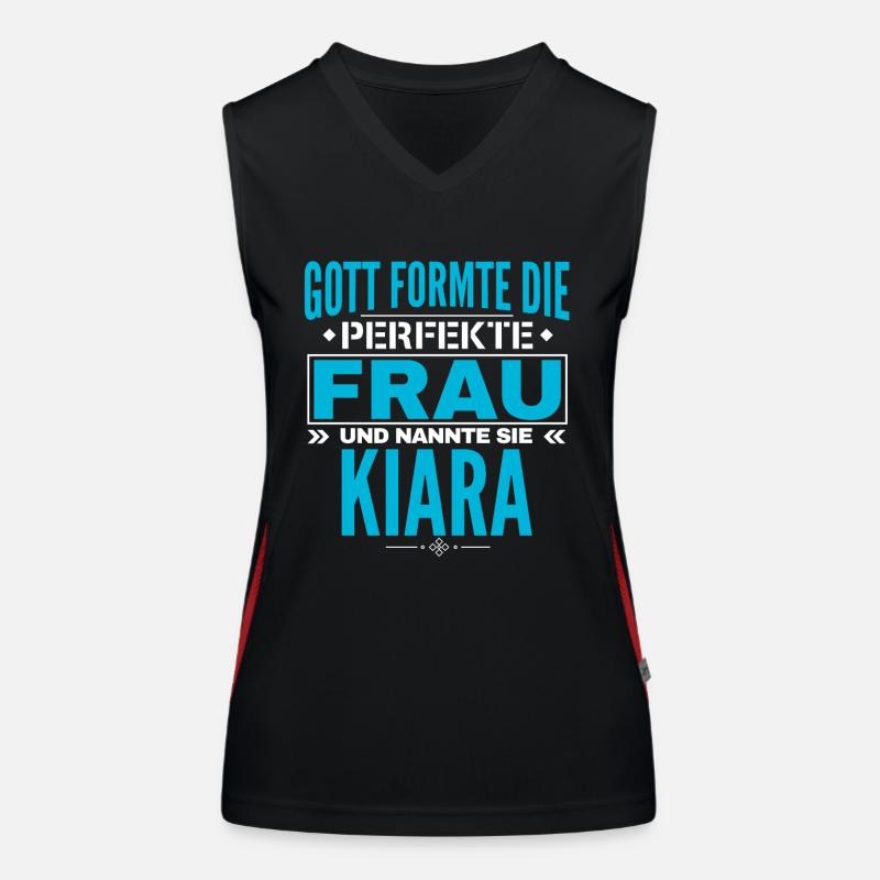 Conception du nom Kiara Débardeur respirant contrasté Femme