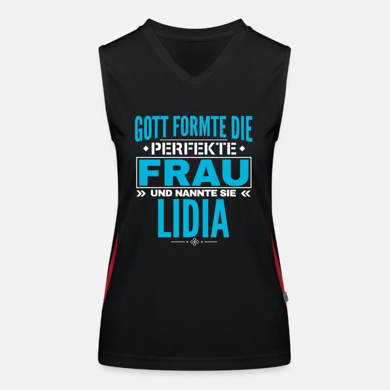 Conception du nom Lidia Débardeur respirant contrasté Femme