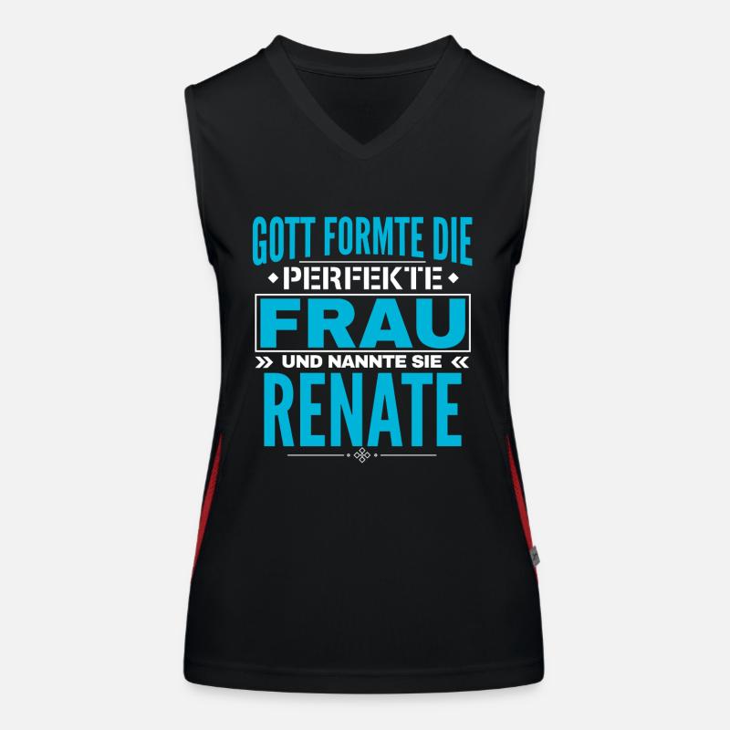 Renate Name Design Funktionelles Kontrast-Tank Top für Frauen