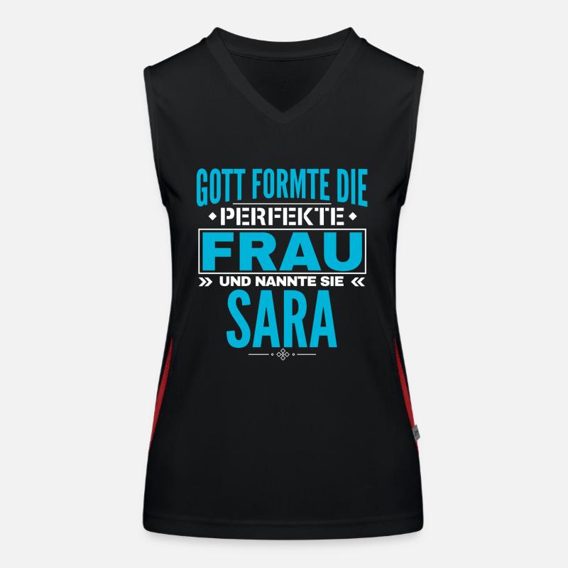 Conception du nom de Sara Débardeur respirant contrasté Femme