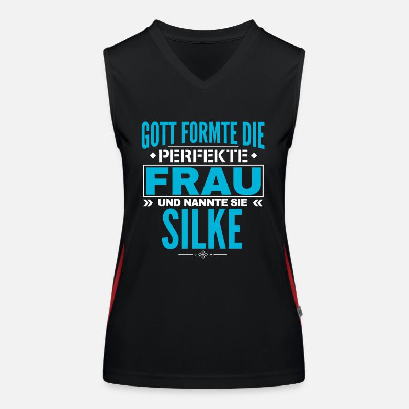 Silke Name Design Funktionelles Kontrast-Tank Top für Frauen