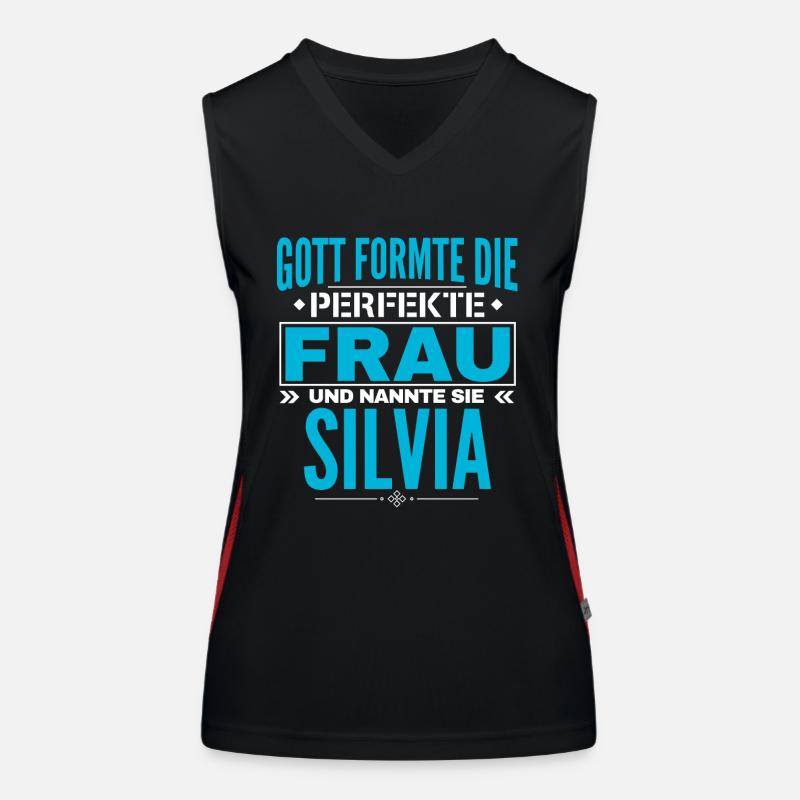 Conception de nom Silvia Débardeur respirant contrasté Femme