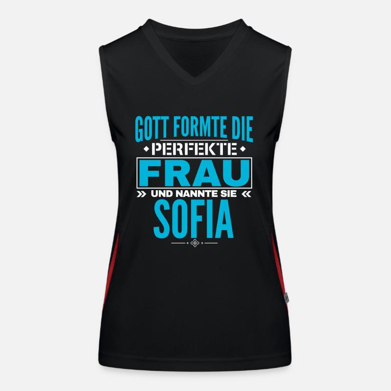 Conception de nom de Sofia Débardeur respirant contrasté Femme