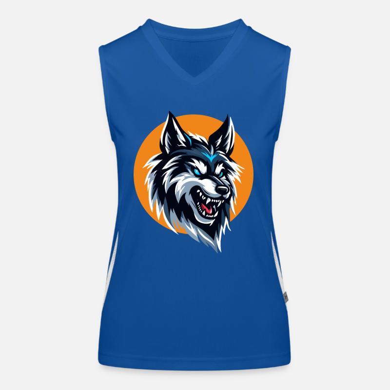 Wolf Head Women's Functional Contrast Tank Top