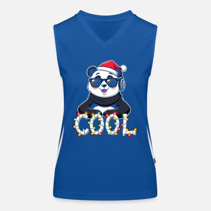Noël panda cool Débardeur respirant contrasté Femme