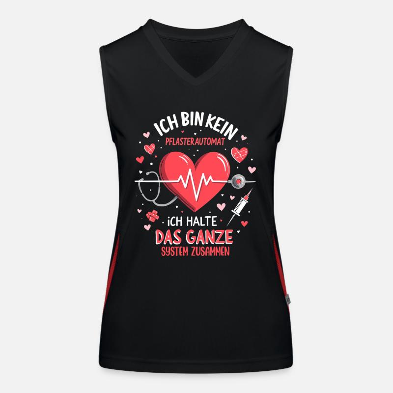 Ich Halte Das System - Pflege Funktionelles Kontrast-Tank Top für Frauen