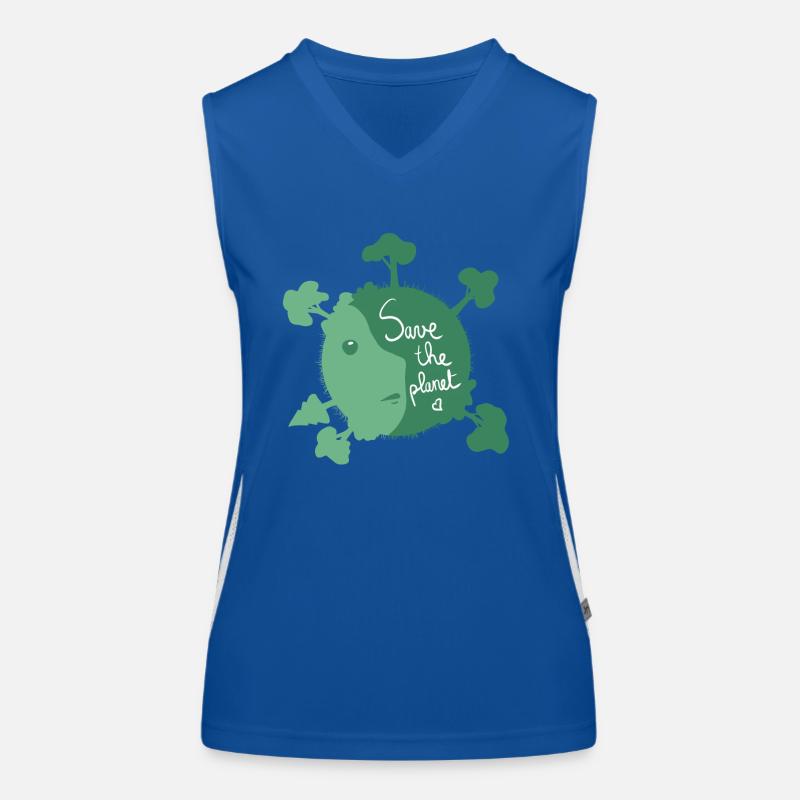 Save the planet - environment - climate Women's Functional Contrast Tank Top
