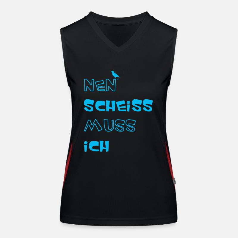 Nen Scheiss muss ich Funktionelles Kontrast-Tank Top für Frauen