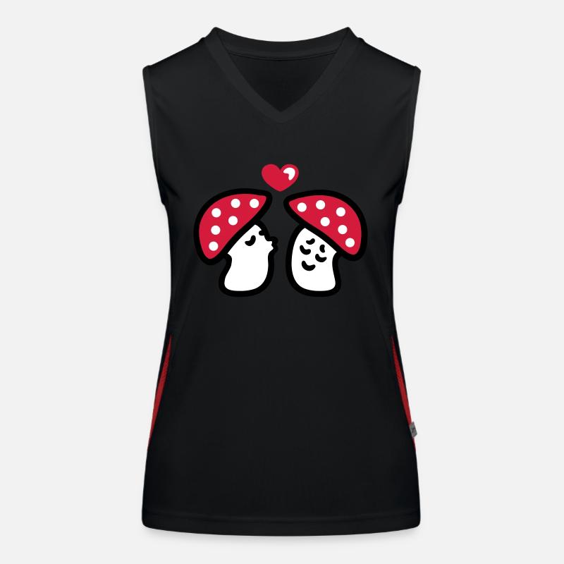 amour champignons 3 Débardeur respirant contrasté Femme